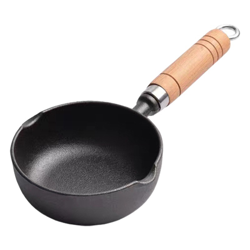 New hot oil special small pot cast iron deep omelette pan oil pan egg dumpling making artifact household non-stick pan
