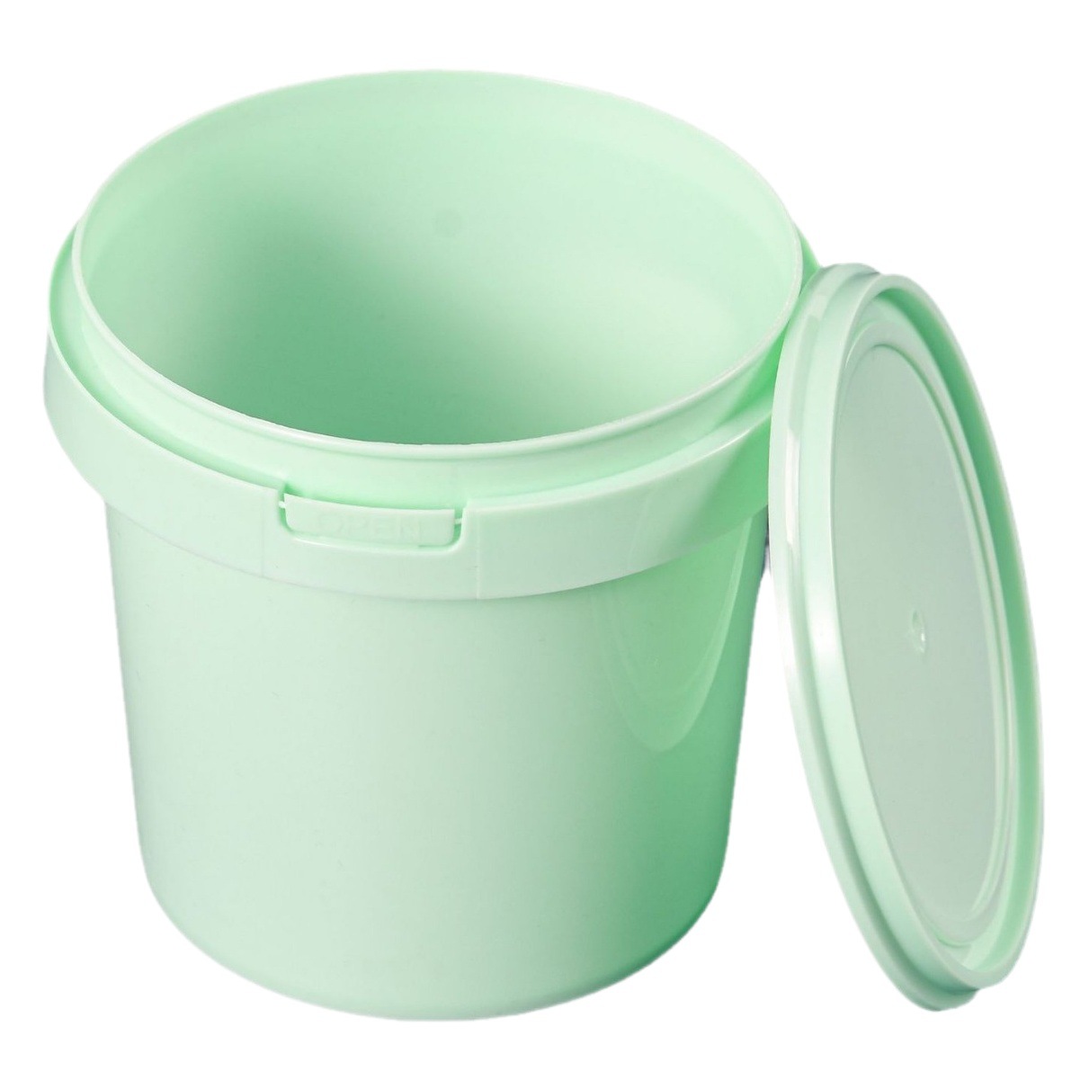 Round Pp Satchel Large-Capacity Plastic Bucket with Lid Daily Packaging Bucket Toy Packaging Satchel Disposable Box