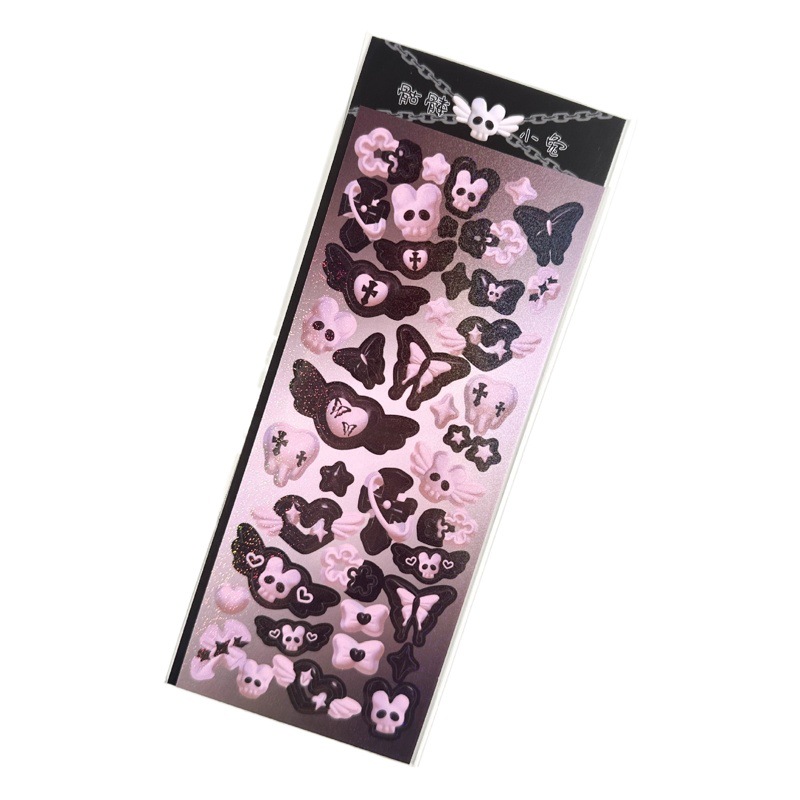 Coisini Original Skull Rabbit Modeling Sticker Sweet Ya Feng Love Cross Goo Card Hand Account Laser Sticker
