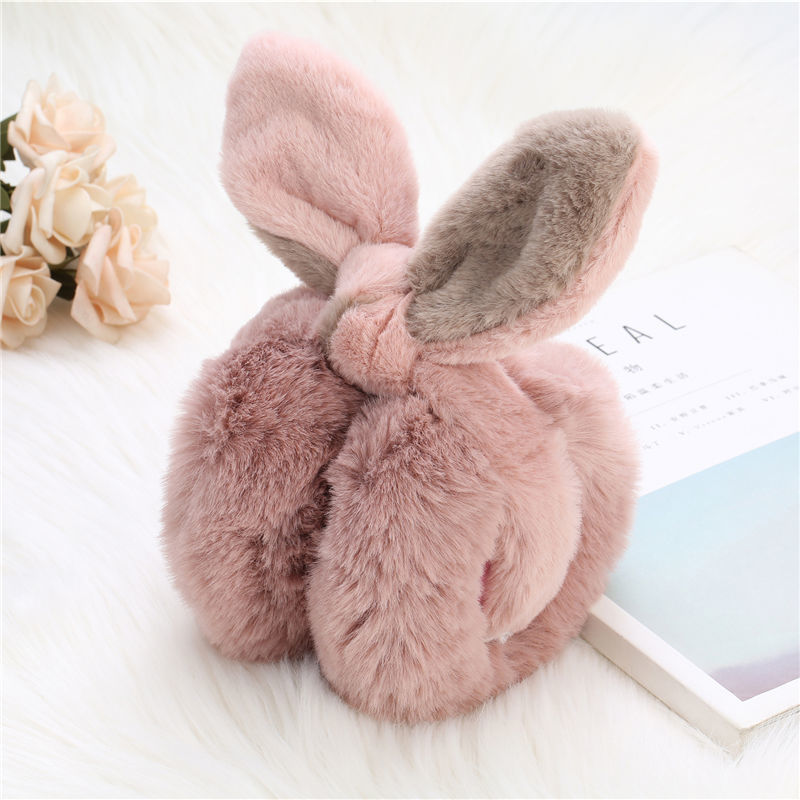 Picture of MEETSUNNY Sweet Girl Ear Warm Winter Cycling Commuter Ear Protection Plush Ear Bag Thickened Warm Earmuffs Women