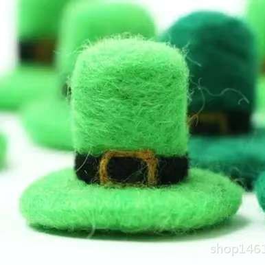 New Festive Party Wool Felt Small Hat Irish Festival Hat Poke Poke Le Handmade Hat