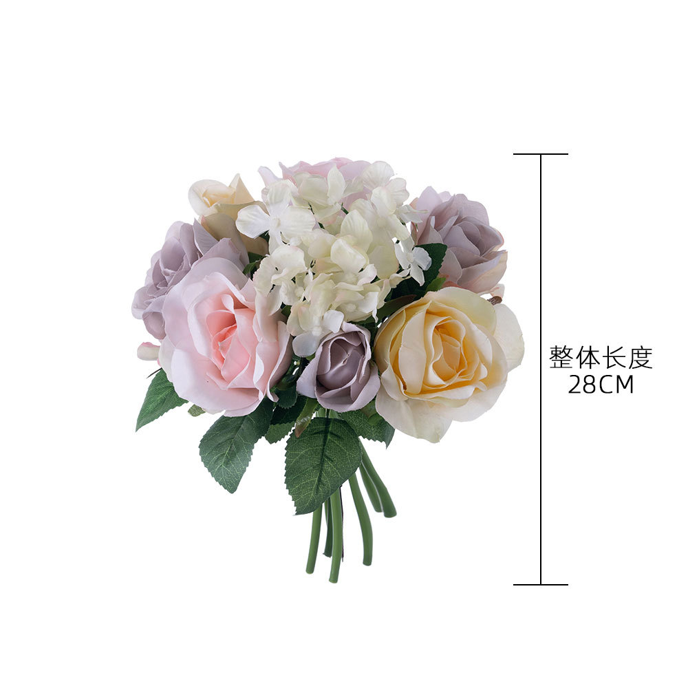 Picture of Factory sales rose color flowers wholesale home decoration wedding supplies holding flowers bouquet GF12510