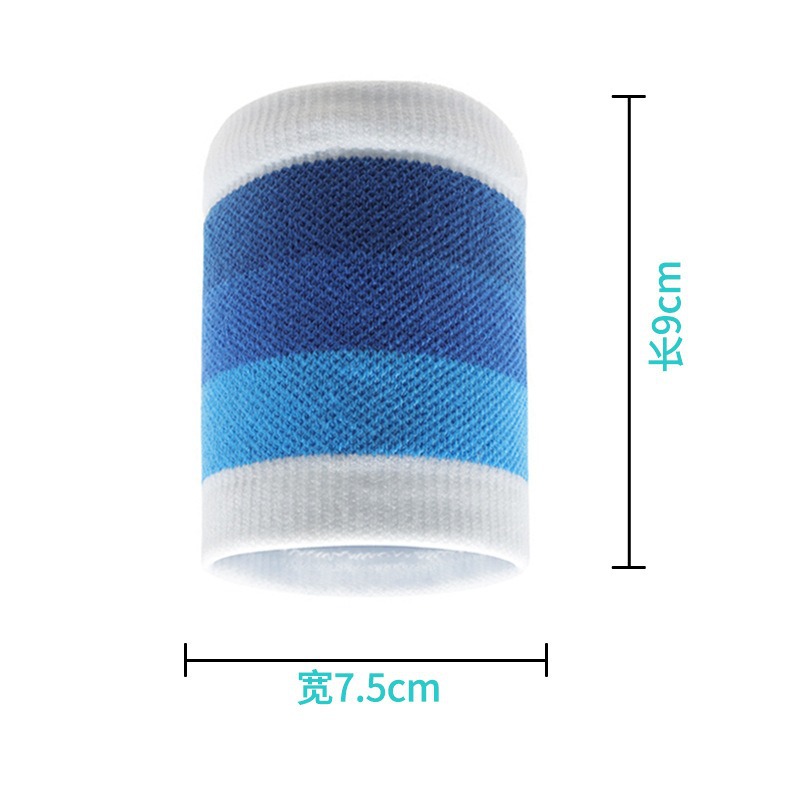 Picture of Sports Cycling Running Fitness Basketball Badminton Wristband Sweat-Absorbent Anti-Sprain Colorful Cotton Towel Wristband