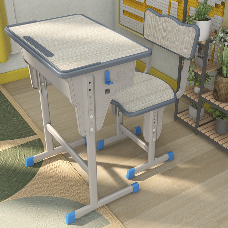 Picture of Primary and Secondary School Students Desks and Chairs School Training Tutoring Class Tutoring Lift Children's Desks Learning Desks and Chairs Writing Set
