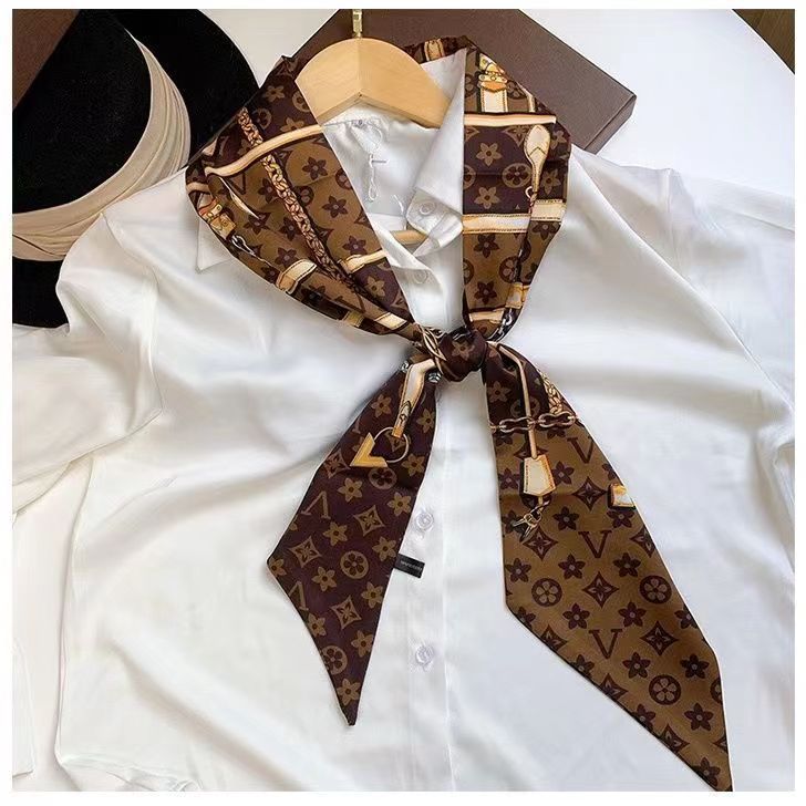 Picture of Popular Spring and Autumn Long Scarf Women's Korean Style Summer Decoration Shirt Suit Scarf Hair Belt Ribbon Scarf