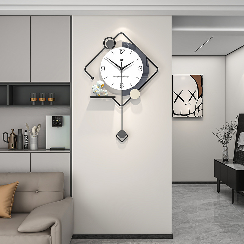 Picture of Modern personalized creative clock high-grade wall-mounted home dining room entrance background decoration hanging clock living room simple