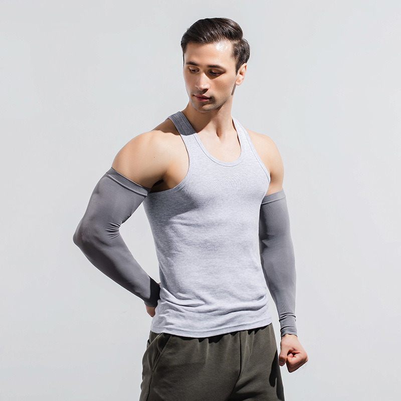Picture of Sun Protection Sleeves for Men Plus Size Loose Arm Guards Plus Fat and Enlarged Ice Silk Sleeves Sun Protection Uv Protection Arm