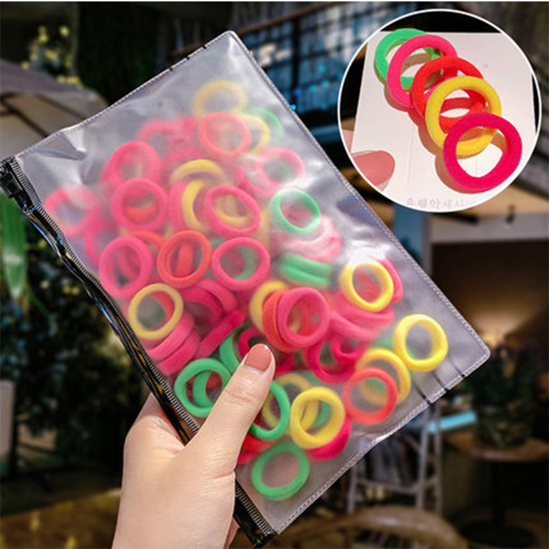 Picture of Korean children's hair band hair rope seamless towel ring head rope high elastic rubber band head ring diameter 2.cm children's hair accessories