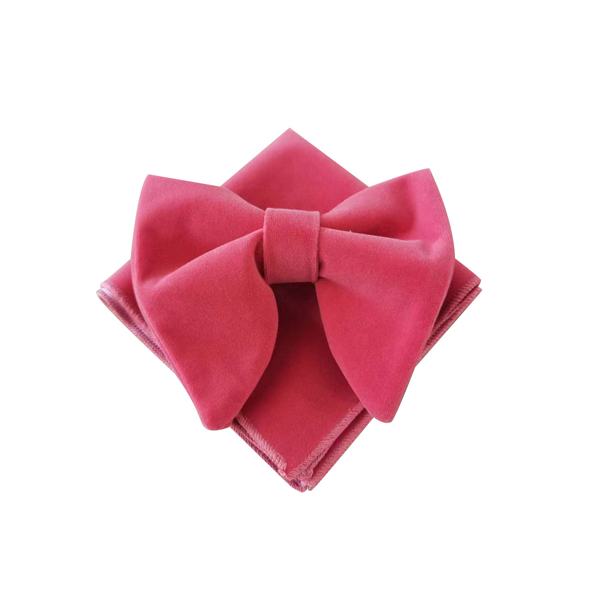 Picture of AliExpress EBAY WISH Multicolor Bow Tie Velvet Bow Performance Solid Color Gentleman Bow Tie Handkerchief