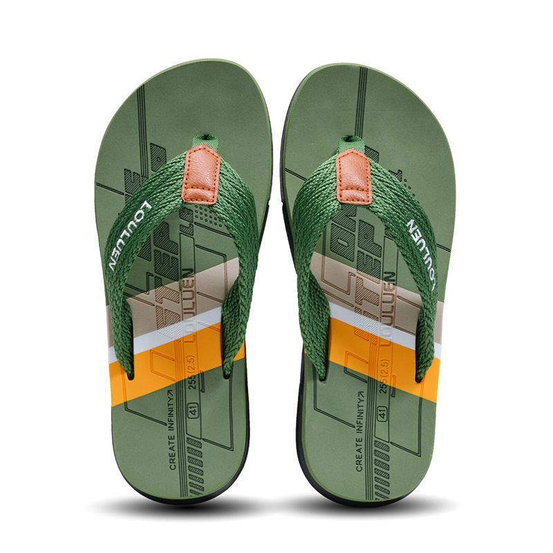 Slippers for Men Summer New Casual Trendy Beach Flip-Flops Non-Slip Soft Sole Wear-Resistant Outer Wear Men's Flip-Flops