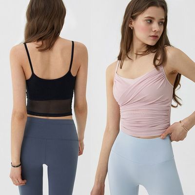 Spring and summer new gym sports yoga jacket women sweat-absorbent gathered breathable shockproof bra a generation of hair