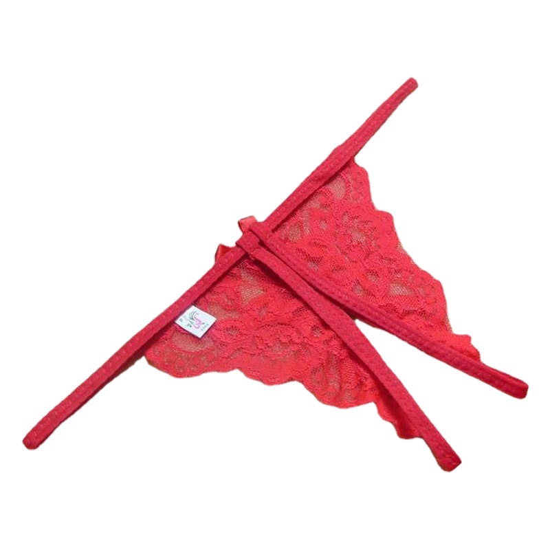 A large number of wholesale crotch-free single bow fun lace underwear women's sexy passion thong large size T pants