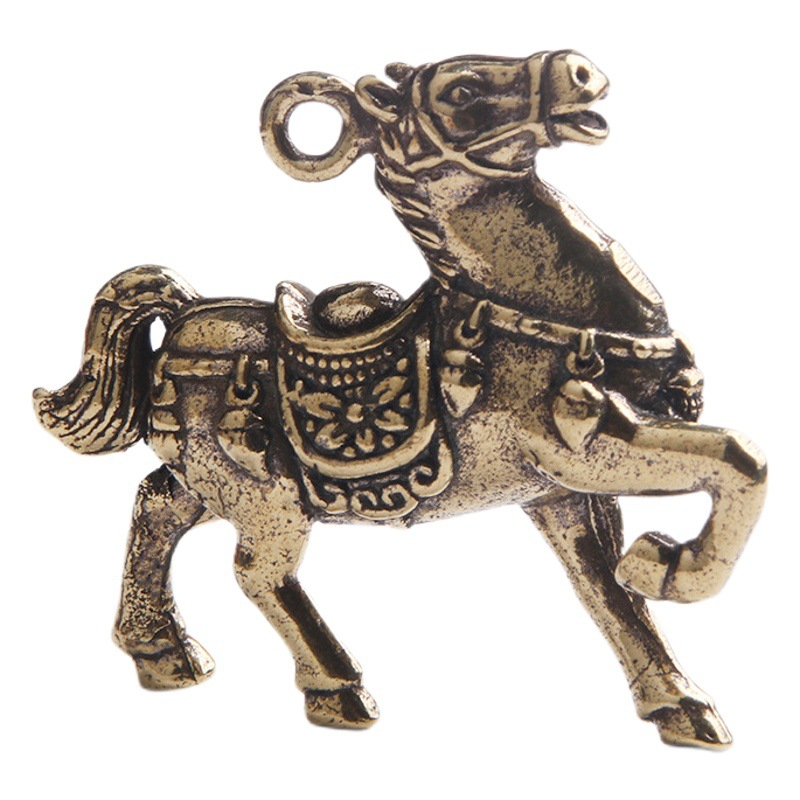 Pure brass old instant silver ingot creative car key chain pendant fortune treasure instant money pendant wholesale