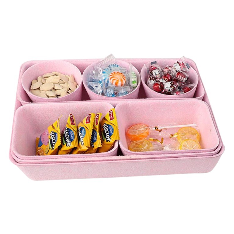 Felt storage basket integrated molding felt desk sundries storage box 8 sets