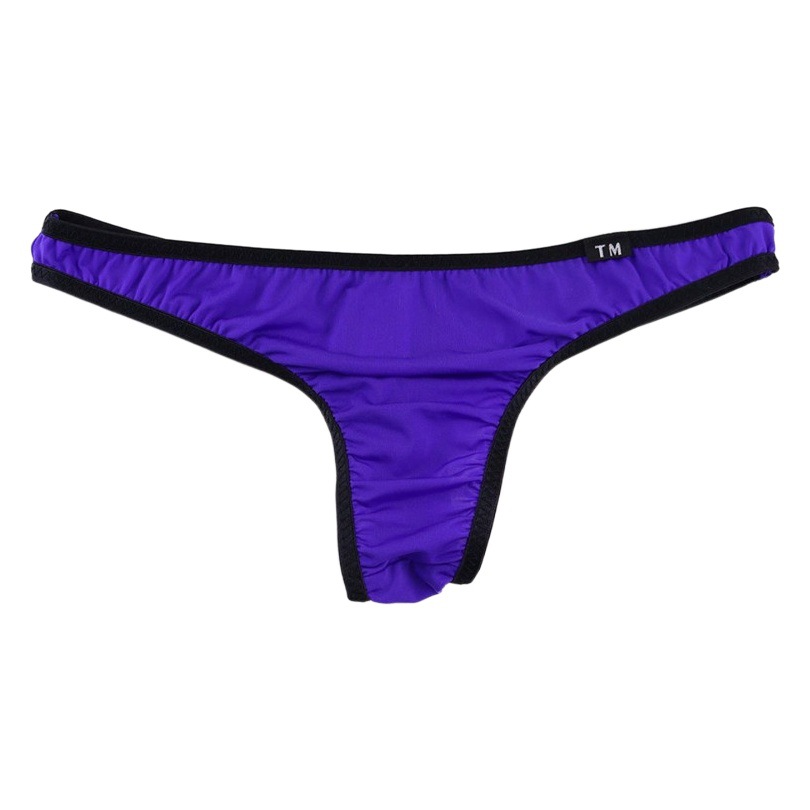 New men's low waist thong boys color matching fashion sexy underwear breathable silky four seasons can wear leggings