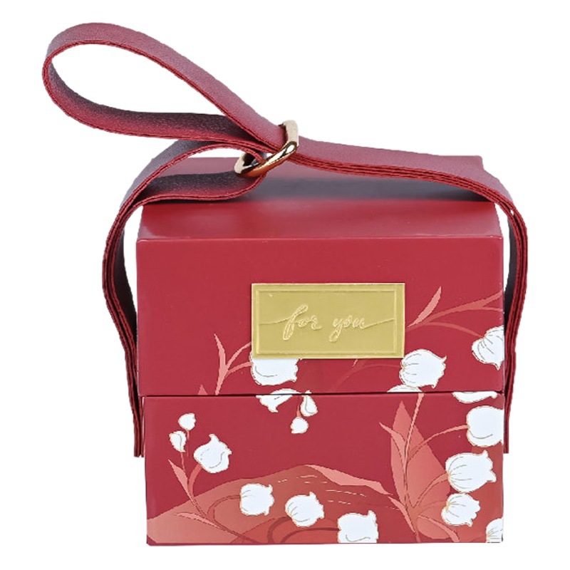 Lily of the Valley Gift Box Wedding Bridesmaid High-End Portable Wedding Candy Box Packaging Box Birthday Gift Empty Box Wholesale