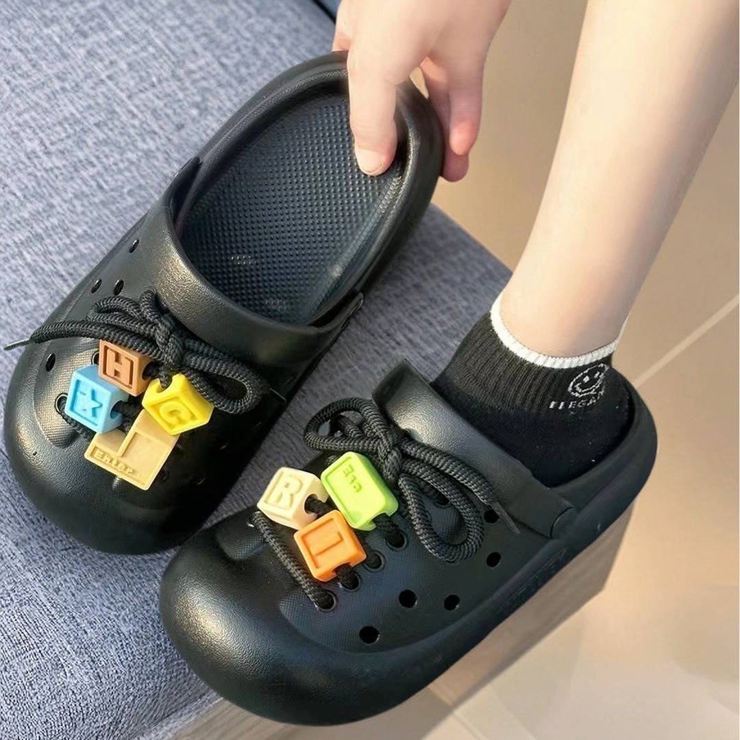 2025 New Women's Shoes Versatile Fashion Women's Summer Sandals Outdoor Height-Increasing Thick-Soled Clogs for Women