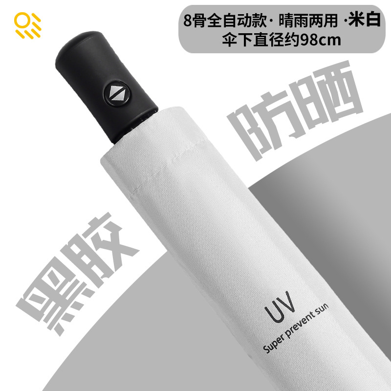 Picture of A large number of wholesale automatic umbrella women's folding dual-purpose umbrella sunscreen UV protection sun umbrella printable advertising