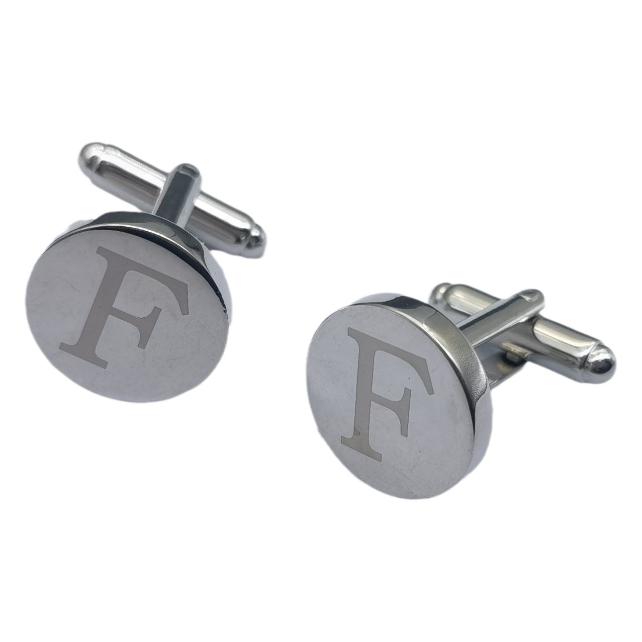 Picture of High-End Letter Cufflinks Men's Shirt Collar Clip Set Metal Accessories Business 26 Letters Laser in Stock
