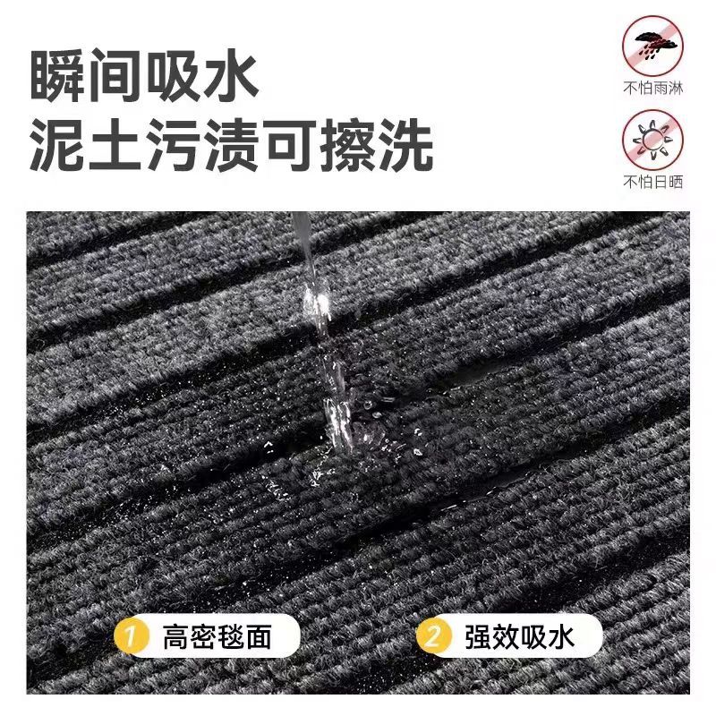 Picture of Seven striped carpet household kitchen bathroom commercial large-area door mat hotel corridor stair mat non-slip