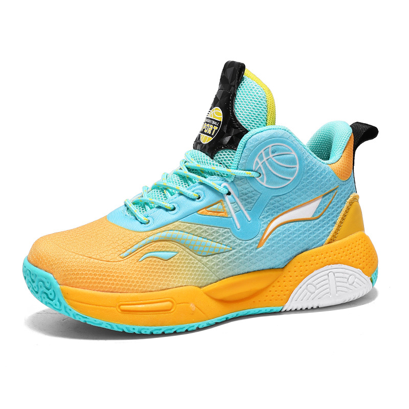 New 2025 Summer Big Children Breathable Children's Voice Student Friction Basketball Shoes Sports Shoes Boys Men's Style