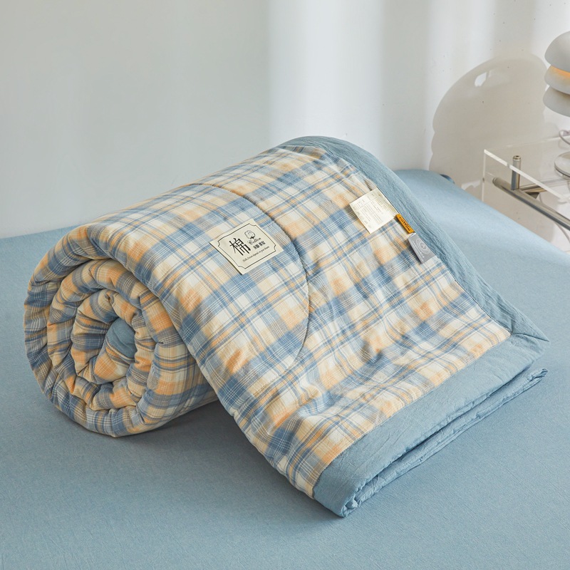 Picture of Class A Maternal and Infant Grade Non-printed Summer Quilt Xinjiang Cotton Air-conditioning Quilt Core Machine Washable Summer Cool Quilt Summer Thin Quilt