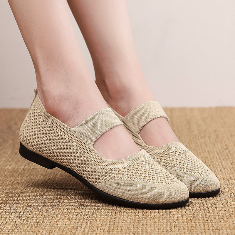 Picture of Old Beijing Cloth Shoes for Women, 2025 Summer New Style, Fly-Knit Mesh Breathable Women's Shoes, Soft-Soled Shoes for Middle-Aged and Elderly Mothers, Cross-Border