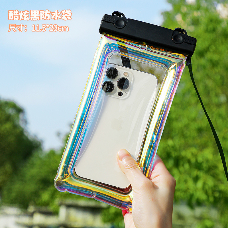 Picture of Laser Airbag Waterproof Bag Touch Screen Underwater Photography Swimming Hot Spring Water Park Drifting Mobile Phone Universal Bag