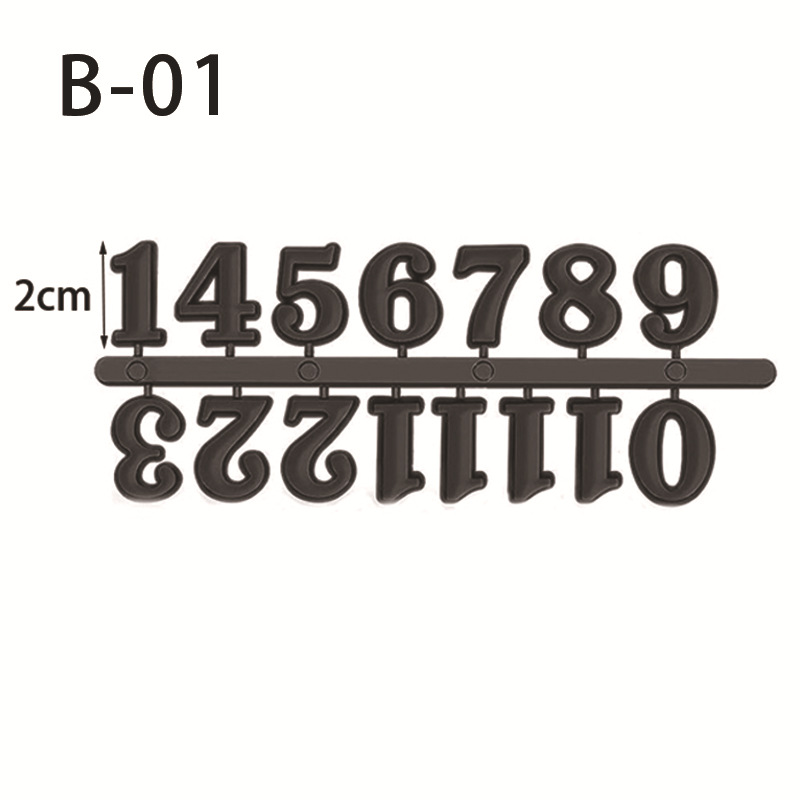 Picture of in stock Direct Supply 3CM Clock Digital Arabic Gold Silver Black Three Color Electroplated Clock Accessories Letter Number