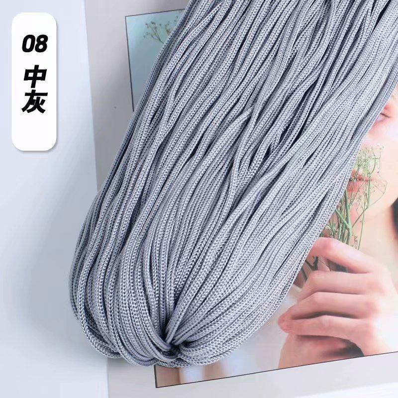 Picture of Light body thread ice silk thread hook hat hook thick hollow thread bright silk thread hand-woven off-shelf sun hat thick wool