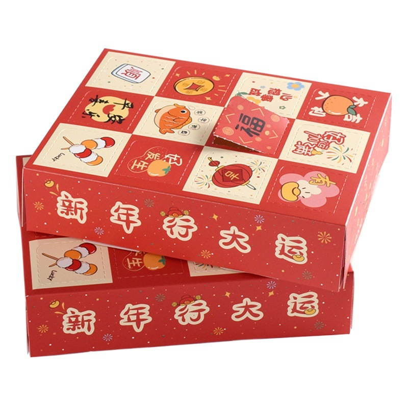 New Year creative 12 grid cave music homemade surprise box in stock fun poke music gift packaging box 5pcs/bag
