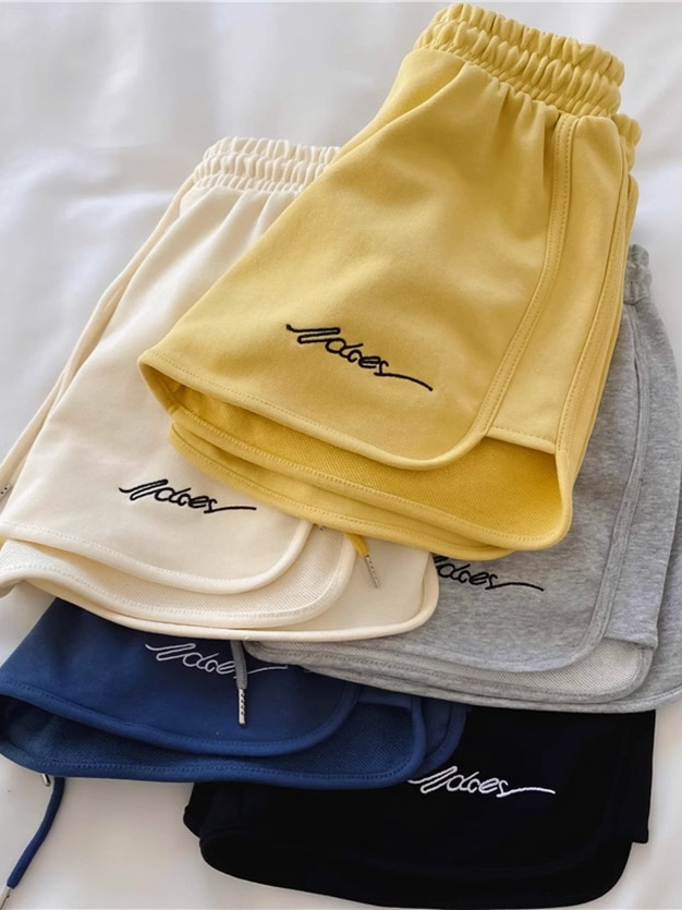 Sports shorts women's summer thin loose running fitness three pants outer wear high waist casual wide leg home pajama pants