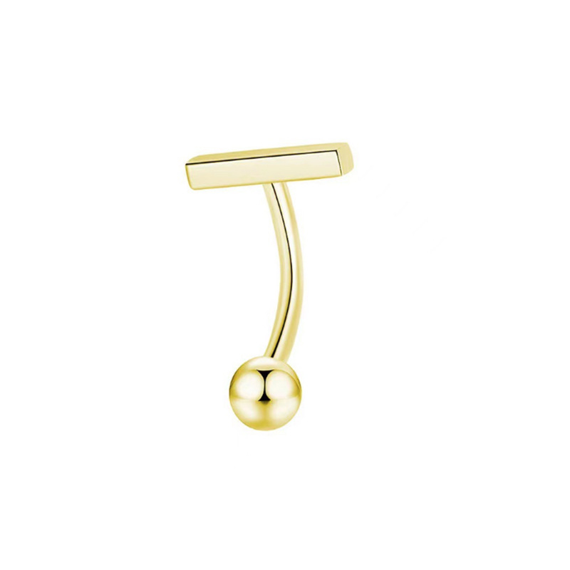 Picture of Stainless steel T-shaped belly button ring belly button nail puncture jewelry 2022 new belly button nail wholesale