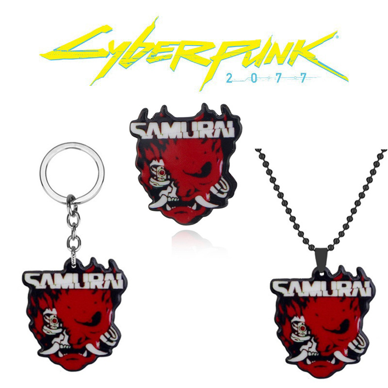 European and American popular games around CyberPunk Cyberpunk 2077 grimace keychain necklace creative jewelry