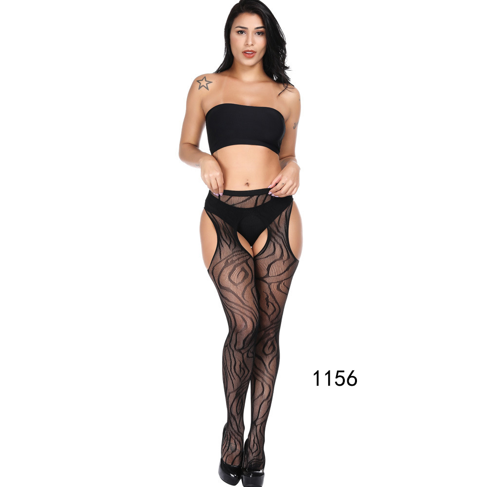 Picture of European and American Original Single Jacquard Garter Fishnet Stockings Sexy Pantyhose Sexy Stockings Summer Anti-Falling Fishnet Stockings Temptation