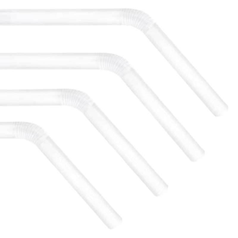 pla environmental protection straw disposable individually packaged beverage soybean milk milk tea drinking water degradable curved transparent straw