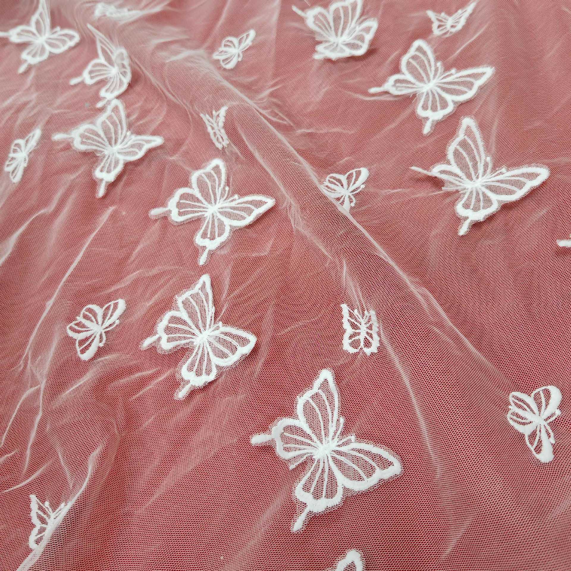 Water-Soluble Milk Silk Fabric Small Butterfly 3D Stereo Mesh Lace Accessories Handmade DIY Clothing Cloth