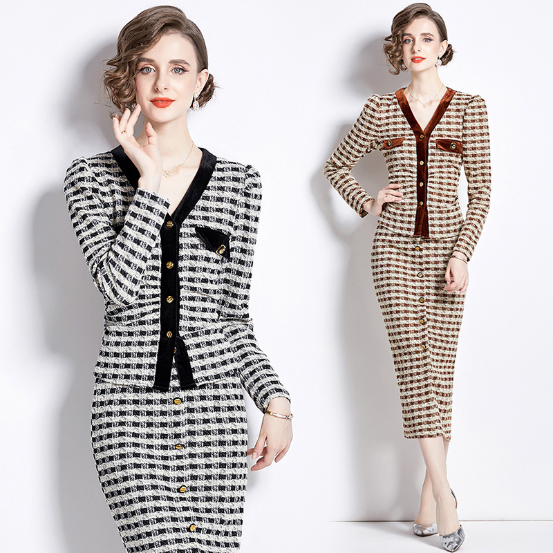 Picture of Goddess style suit retro high-end fashion two-piece suit royal sister capable temperament autumn clothes with a set of autumn and winter