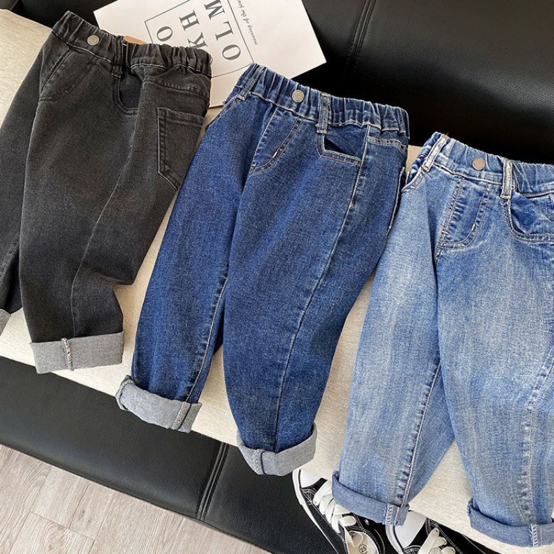 Boys Jeans 2023 Spring and Autumn New Stylized Stretch Children's Loose Thin Long Pants for Boys
