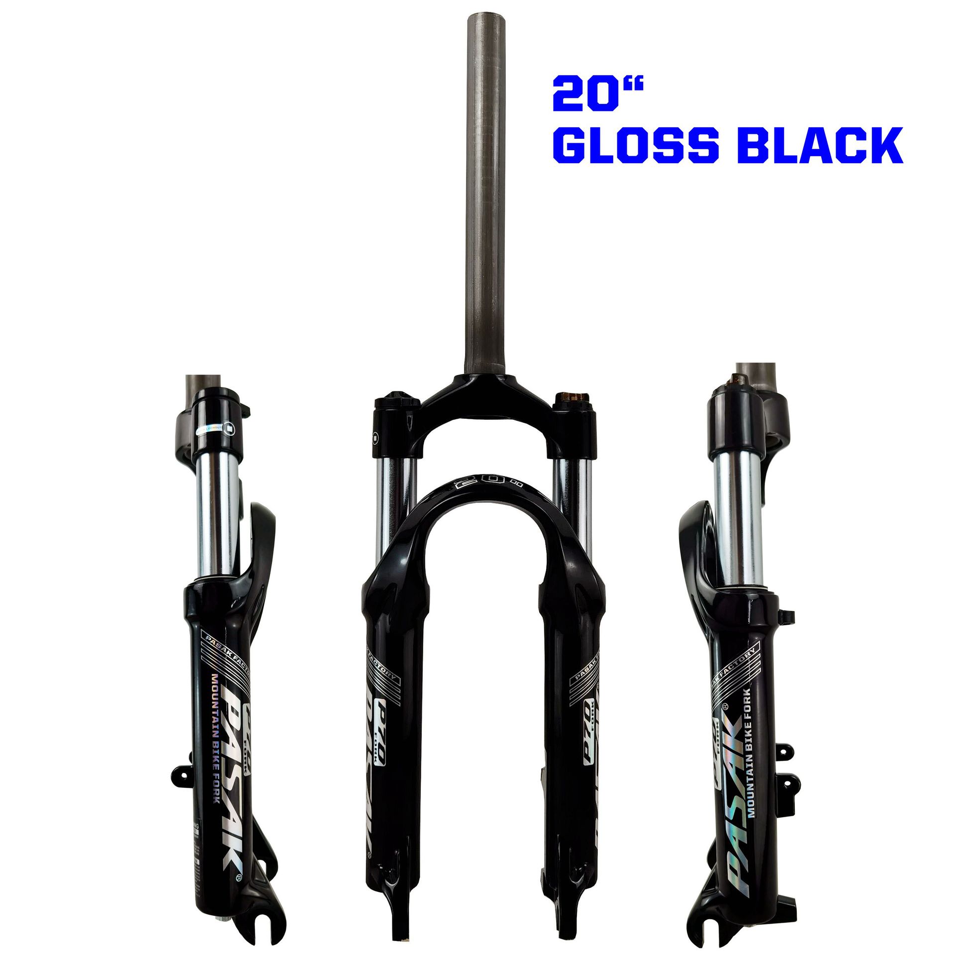 Picture of PASAK mountain bike shock absorber front fork soft and hard adjustable lockable 20/24 inch folding bike small wheel diameter disc brake