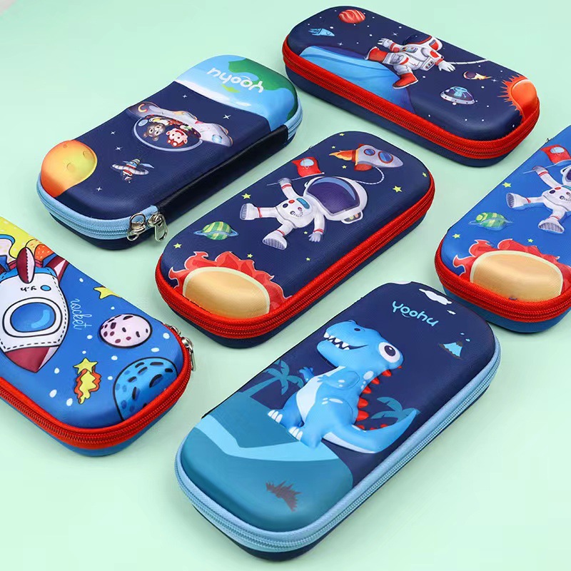 Cartoon children's 3D pencil case stationery case EVA men and women students pencil case anti-fall prizes large capacity wholesale