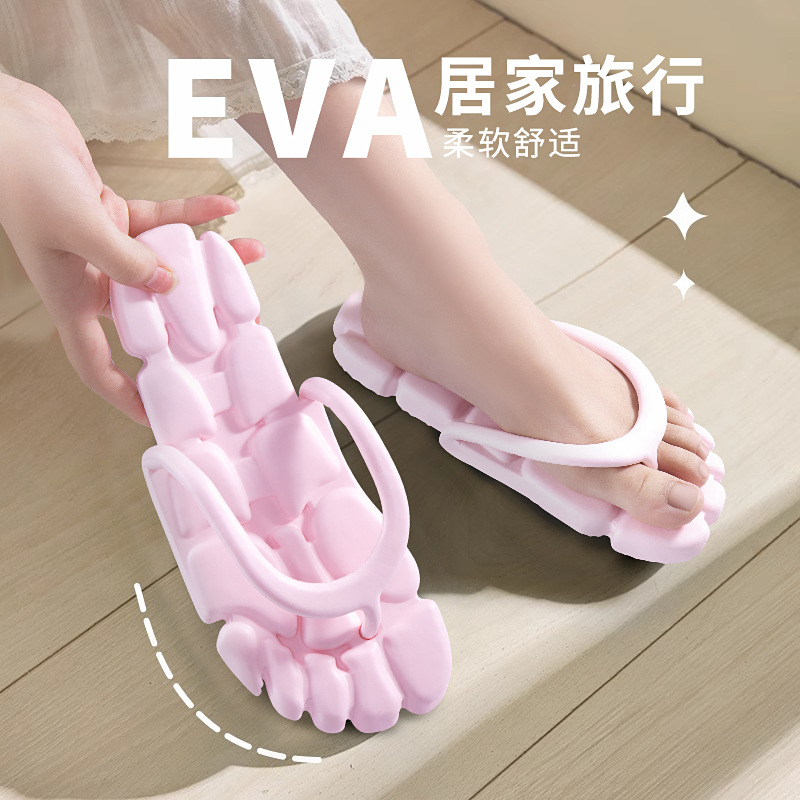 Portable Folding Slippers for Business Travel Swimming Women's Hotel Lightweight Non-slip Men's Travel Beach Flip-flops Sandals