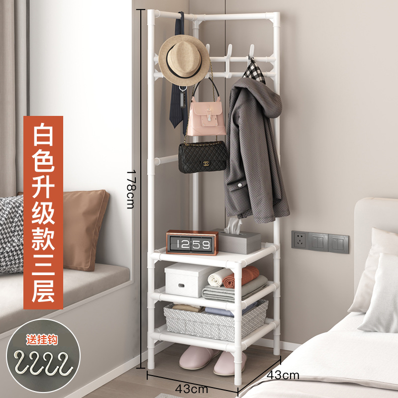 Corner shelf shelf corner coat rack floor bedside hanger storage and organization Internet celebrity clothes hanger