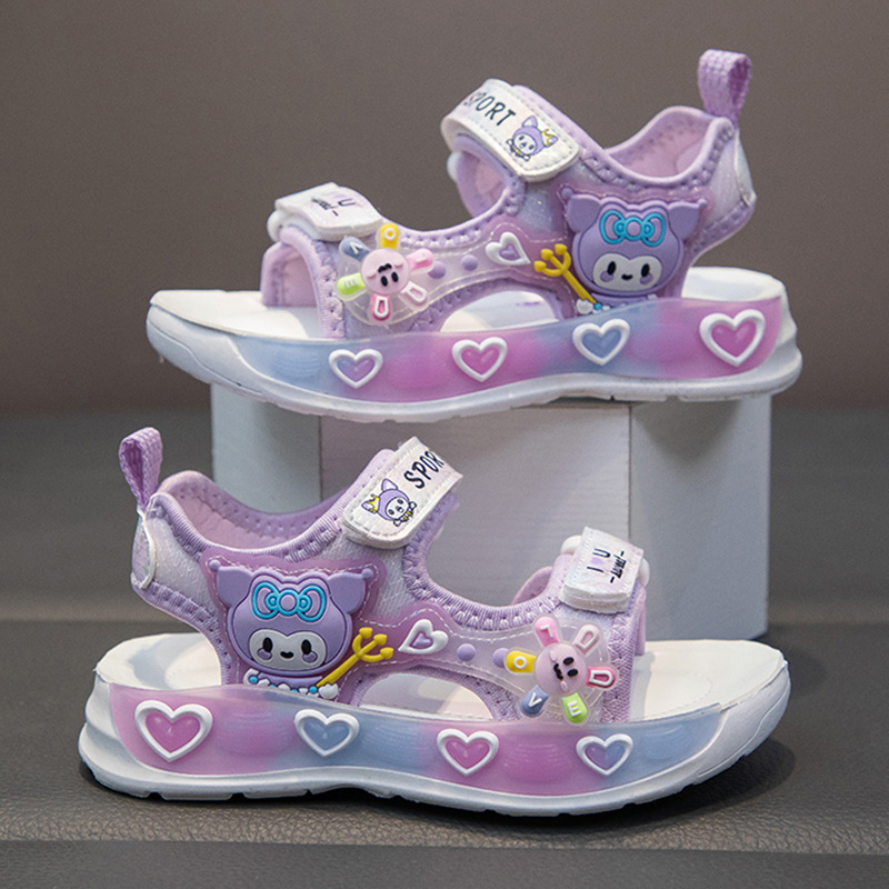 Girls' Sandals Soft-soled Children's Princess Shoes Summer New Cyber-famous Beach Shoes Cute Soft-soled Girls Casual Shoes