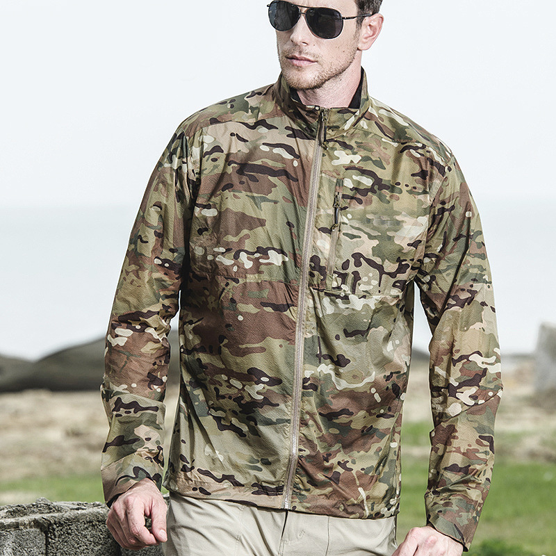 Picture of Mingpeng Outdoor Military Fan Spring and Autumn Tactical Skin Clothes Men's Jacket Waterproof Lightweight Waterproof Thin Sports Windbreaker Mountaineering