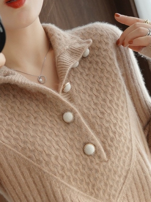 Picture of Autumn and Winter 2024 new top sweater loose outer wear slim half turtleneck long sleeve bottoming sweater women's clothing