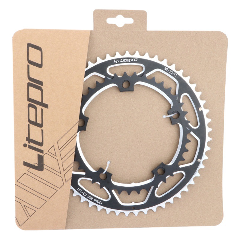 lp litepro road car double plate 2-piece tooth plate aluminum alloy double plate 53t-39t folding car tooth plate