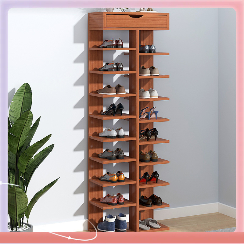 ✅ Yijiada Shoe Rack Household Economical Dust-Proof Shoe Cabinet Multi-Layer Space-Saving Door Shoe Rack Large Capacity Storage
