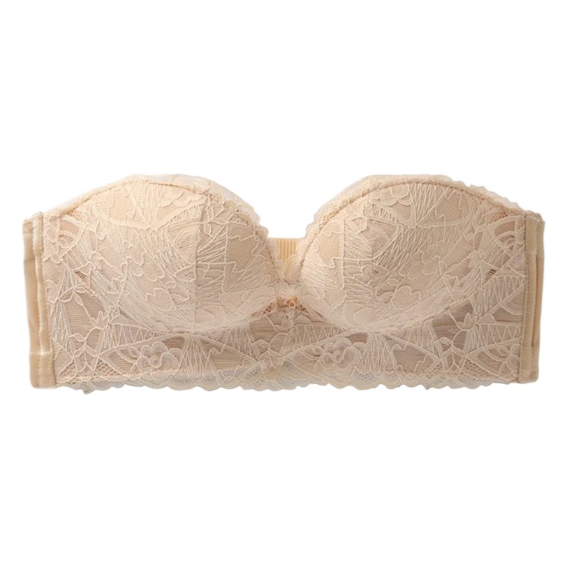 Strapless underwear women's push up non-slip tube top anti-exposure small chest beauty back bra wireless invisible strapless bra