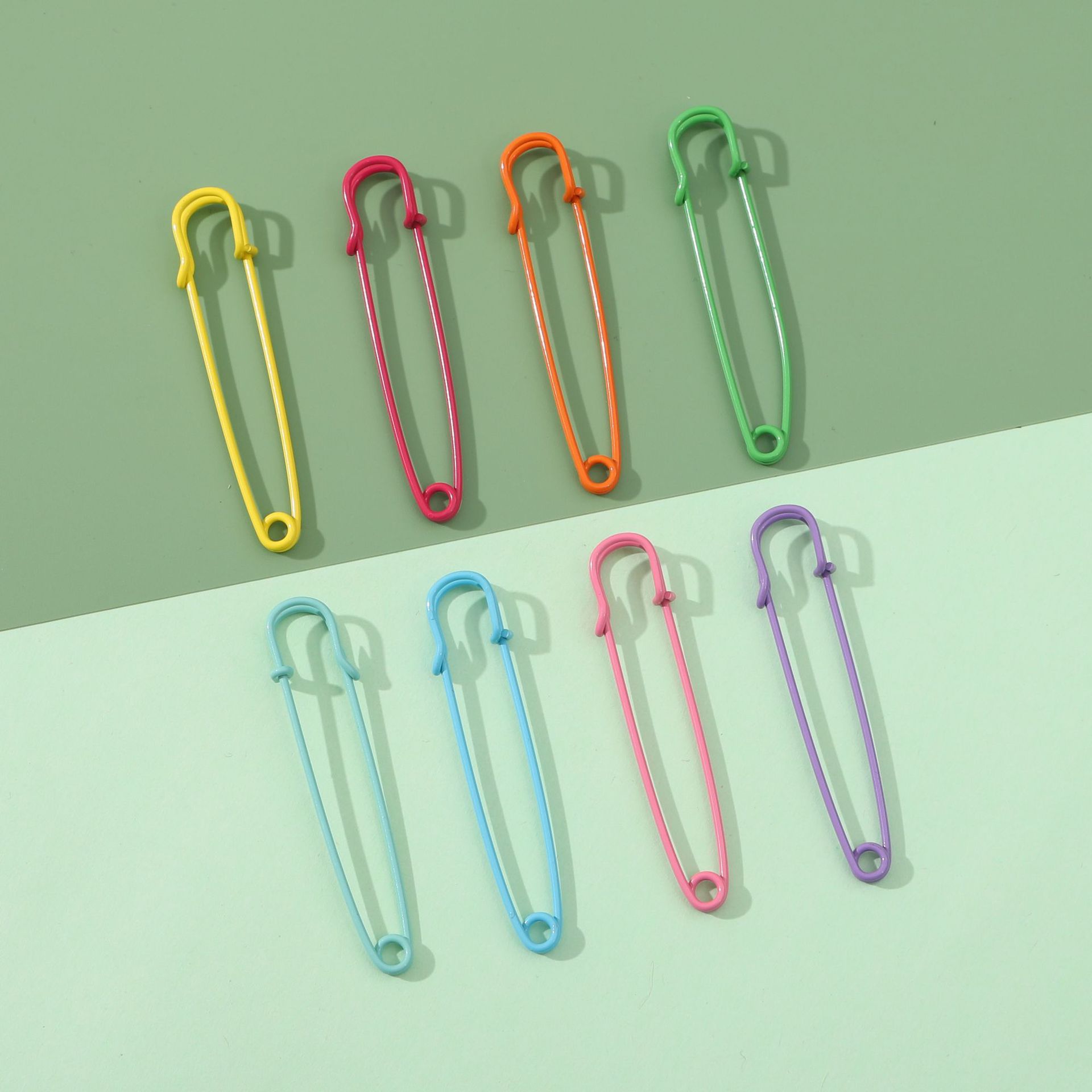 Picture of Japanese and Korean Color Metal Paint Oversized Pin DIY Handmade Jewelry Accessories Shawl Wool Buckle Safety Pin Brooch